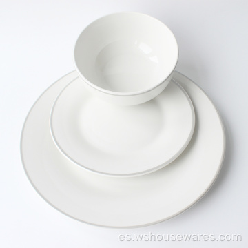 Platos de fideos de porcelana Platos de cerámica de platos de cerámica